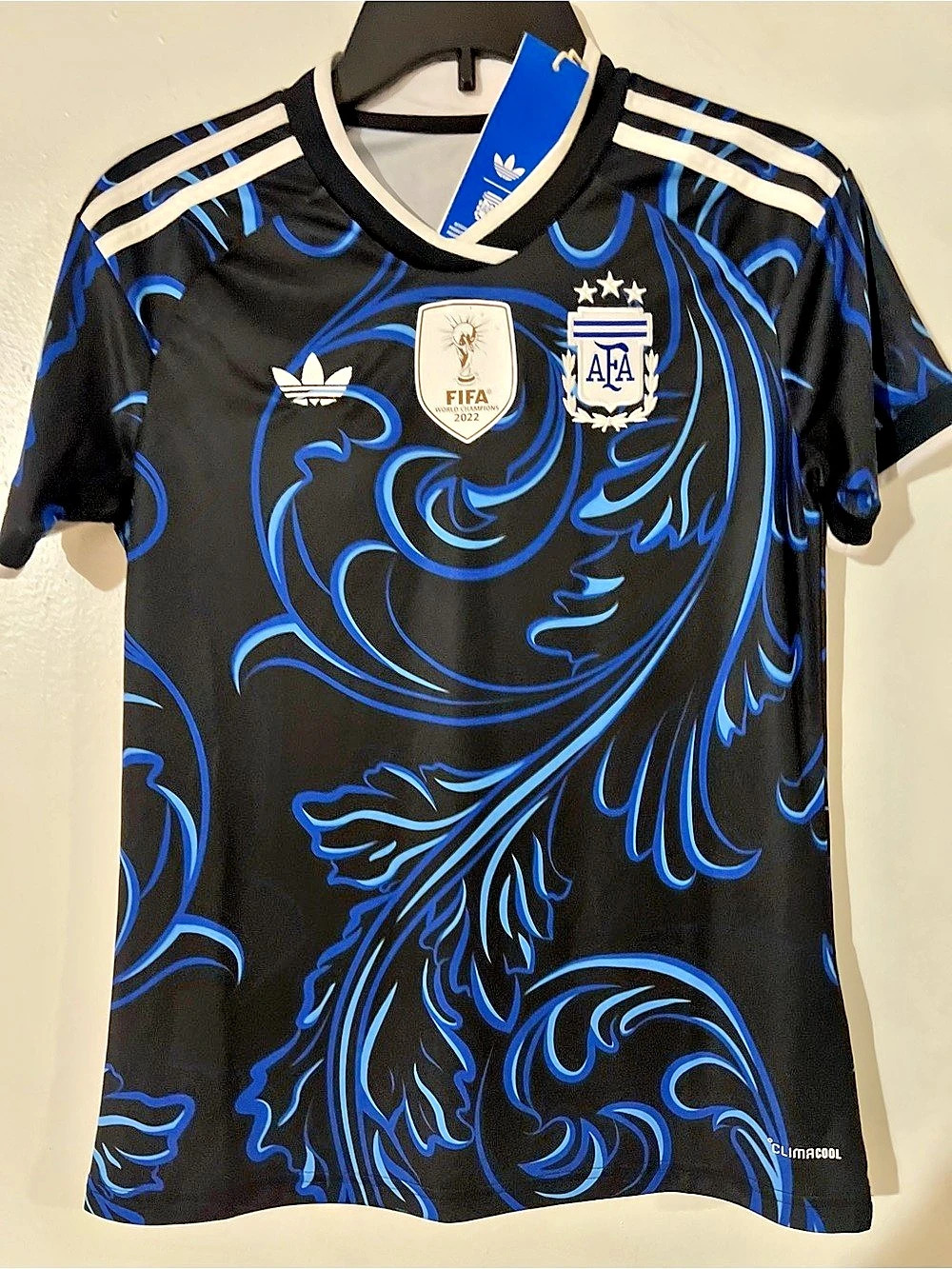 adidas Women Argentina AFA Jersey Black & Blue Small